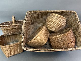 Six Antique Baskets