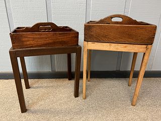 Two English Knife Box Stands