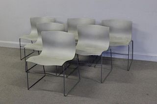 Set of 6 Midcentury Knoll Handkerchief Chairs.