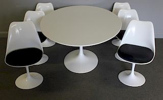 Eero Saarinen / Knoll Oval Tulip Table and Chairs.