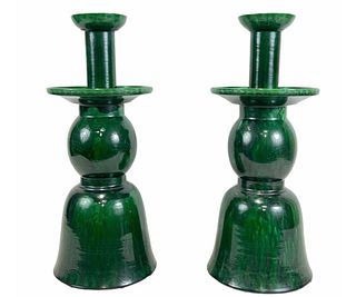 PAIR OF VINTAGE CHINESE CANDLESTICKS