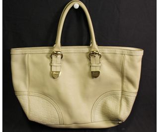 Gucci Ivory Leather Signoria Shoulder Tote Bag