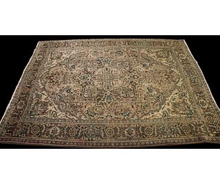 HAND KNOTTED PERSIAN HERITZ GEOMETRIC RUG
