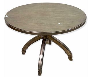 SILVER ROUND CENTER TABLE