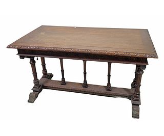 19th CENTURY LIBRARY TABLE