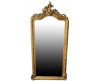 19th CENTURY FRENCH BAROQUE FRAMED MIRROR