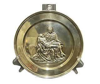 M. M. WAUGH STERLING SILVER PLATE OF THE PIETA
