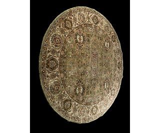 HAND KNOTTED PERSIAN STYLE ROUND RUG