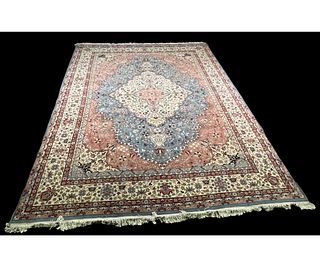 PERSIAN STYLE RED BLUE AND PINK RUG