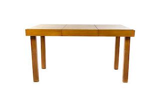 * A George Nelson Teak Extension Table, for Herman Miller, Height 29 1/4 x width 68 x depth 35 1/2 inches.