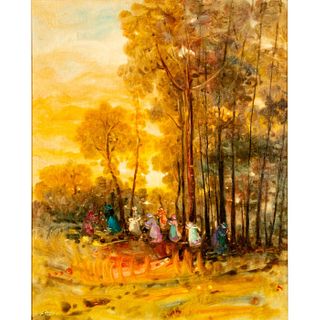 Stefanos Sideris (1921-1978) Oil on Canvas, Autumn Travels