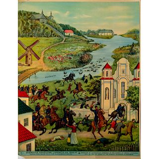 Vintage Poster, Massacre of Catholics by Cossacks