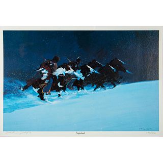 Gale Running Wolf Sr (American b.1950) Art Print, Night Raid