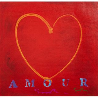 Simon Bull (British b.1958) Giclee on Canvas, Amour
