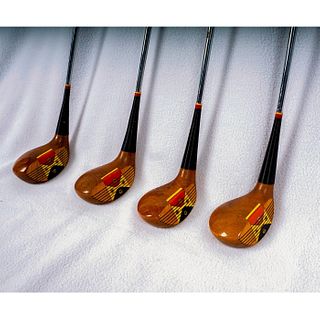 A Lot of Four Spalding Wood Vintage Golf Club Wood Drivers