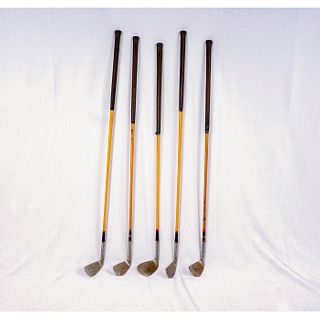 Set of Five Robert T Jones Golf Clubs
