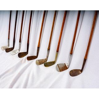 Vintage Set of Assorted Wood Iron Clubs