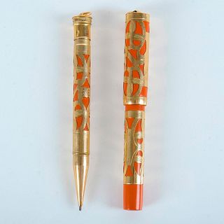 Antique 14K Gold Yellow Gold Fountain Pen and Pencil Set