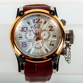 Invicta Russian 1959 Diver Brown Leather Quartz Watch