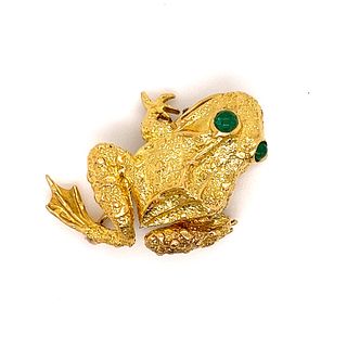 VCA 18k Frog Emerald BroochÂ 