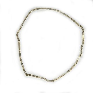14k Paper Clip Link Necklace