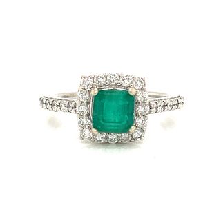14k Diamond Emerald RingÂ 