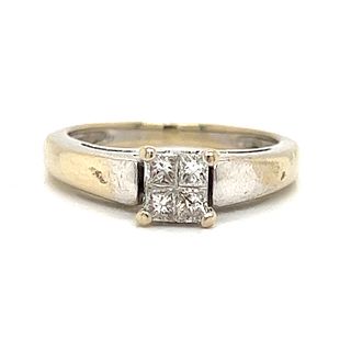 14k Solitaire Diamond Engagement Ring