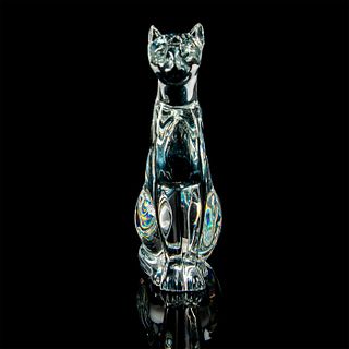 Vintage Baccarat Crystal Sculpture, Cheetah