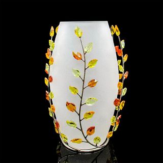 Swarovski Vase, Leaves Topaz