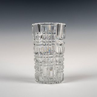 Vintage Clear Faceted Glass Vase