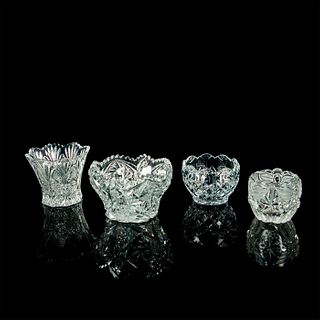 Set of 4 Vintage American Cut Crystal Vases