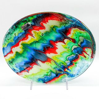 Andreas Meyer Nahariya Art Glass Platter