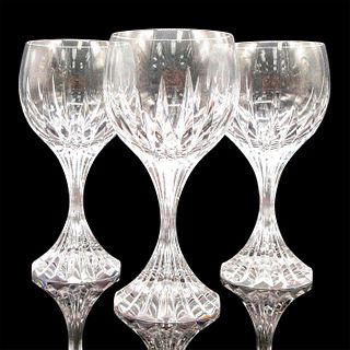 3pc Baccarat Crystal Massena White Wine Glasses