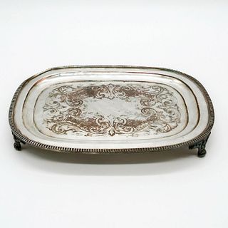 Vintage Silverplate Footed Tray