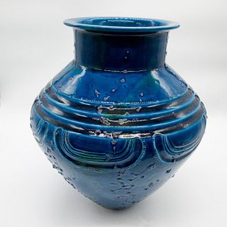 Italian Mid Century Raymor Hand Painted Ceramic Vase