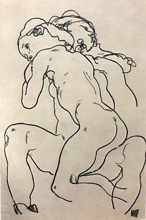 Egon Schiele (After) - Due ragazze che si abbracciano