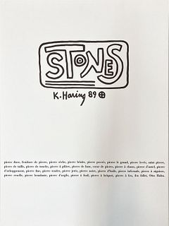 Keith Haring - Stones Portfolio Cover sheet