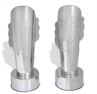 Erte - Face Table Lamp pair