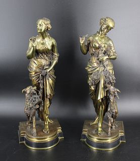 Arthur Waagen (1833 - 1898) 2 Bronze Sculptures.