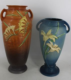 2 Large Roseville Pottery Vases.