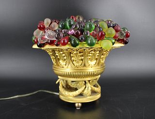 Antique & Fine Bronze & Glass Faux Fruit