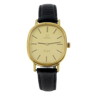 OMEGA - a gentleman's De Ville wrist watch. Gold plated case with stainless steel case back. Numbere