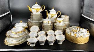 Wawel. White & Gold Porcelain Service for 14