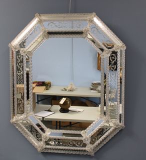 Vintage And Fine Quality Venetian Mirror.