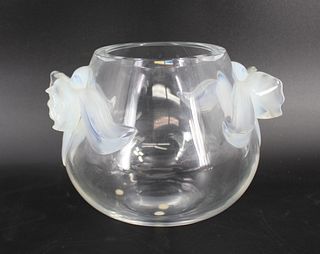 Lalique France Glass "Orchidee" With Opalescent