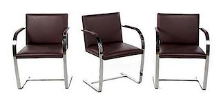 A Set of Six Ludwig Mies Van Der Rohe Brno Chairs, for Gordon International, Height 32 inches.