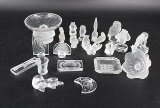 Lalique France Glass Animals & Cabinet Items.