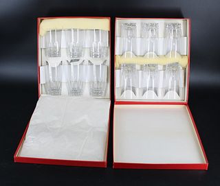 Baccarat Set Of 12 Scotch Tumblers In Presentation
