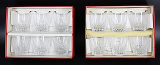 Baccarat Set Of 12 Glass Tumblers In Presentation