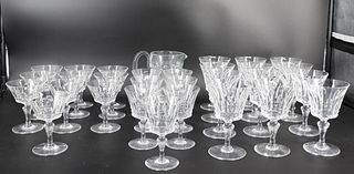 36 Baccarat "Piccadilly" Stemware & A Pitcher.